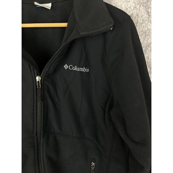 Columbia Collared Full Zip Softshell Fleece Jacket Black Mens Medium XM634 - Picture 2 of 11